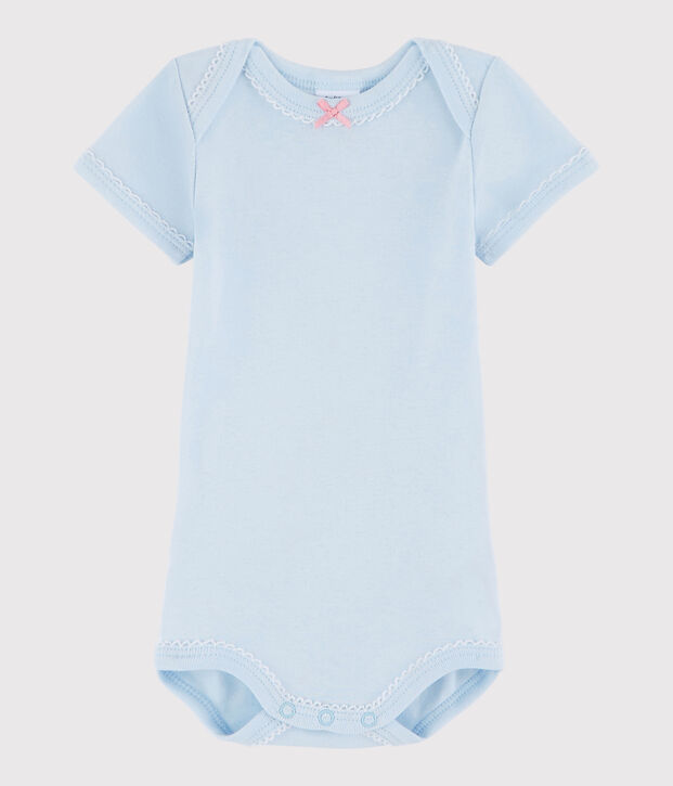 Body manches courtes b&eacute;b&eacute; fille bleu