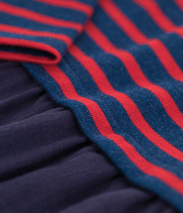 Robe manches longues b&eacute;b&eacute; bimati&egrave;re bleu/bleu