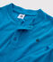 Tee-shirt en coton et lin enfant garçon bleu MYKONOS