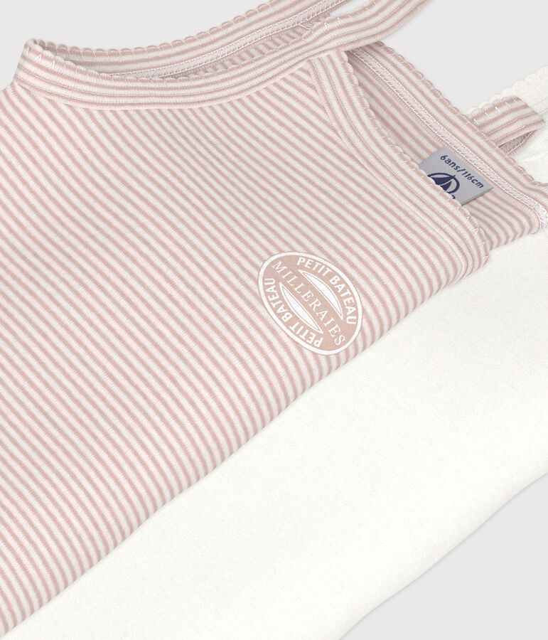 Lot de 2 d&eacute;bardeurs fines bretelles en coton enfant variante 1