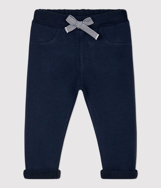 Pantalon en molleton bébé. bleu SMOKING