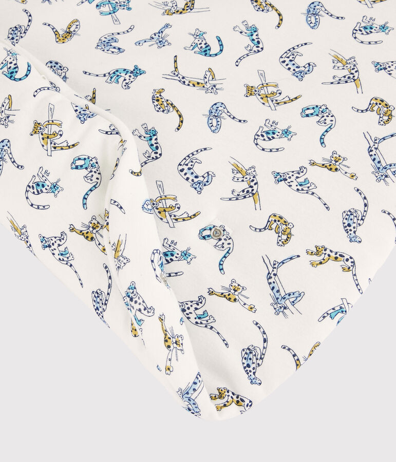 Gigoteuse b&eacute;b&eacute; imprim&eacute; panth&egrave;res en coton biologique blanc MARSHMALLOW/blanc MULTICO