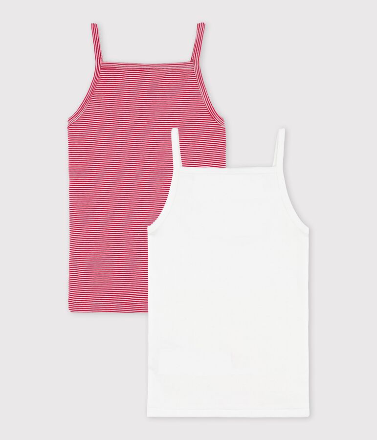 Lot de 2 chemises &agrave; bretelles petite fille multicouleur