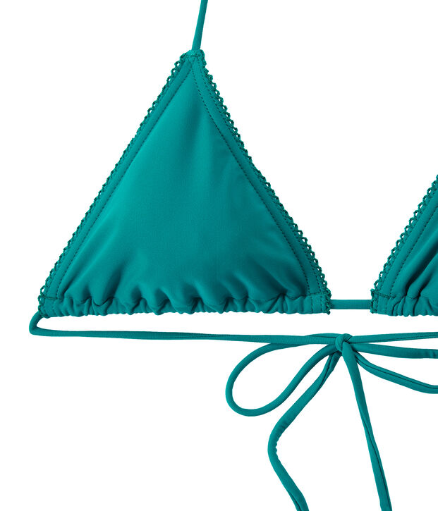 Maillot de bain femme 2 pi&egrave;ces uni vert