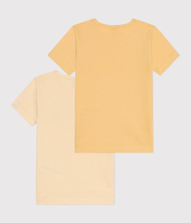 Lot de 2 tee-shirts enfant en coton manches courtes multicouleur