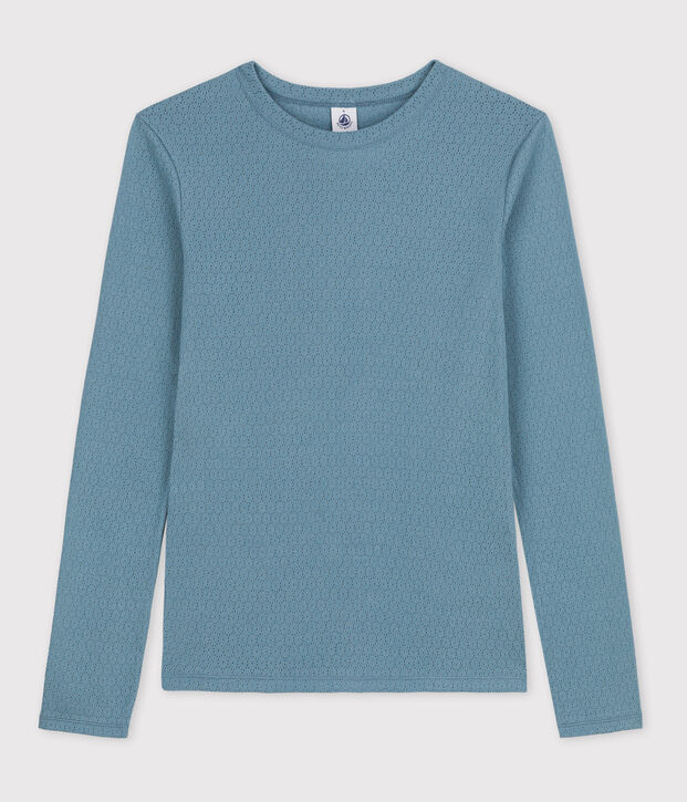Tee-shirt L'ICONIQUE col rond en coton Femme bleu