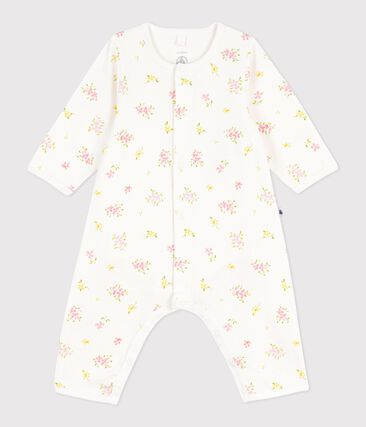 Bodyjama bébé sans pieds en coton imprimé fleuri