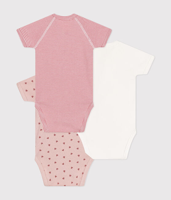 Lot de 3 bodies croisés manches courts en coton bébé variante 2