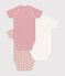 Lot de 3 bodies croisés manches courts en coton bébé variante 2