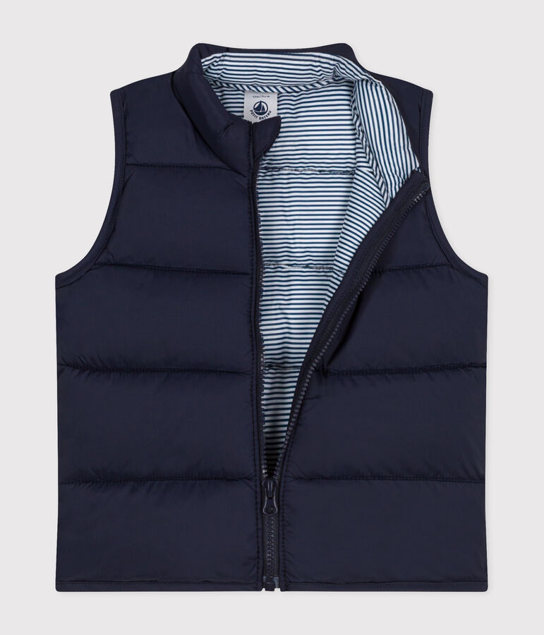 Doudoune sans manches matelass&eacute;e b&eacute;b&eacute; bleu SMOKING