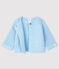 Cardigan en tricot de coton biologique bébé bleu TOUDOU