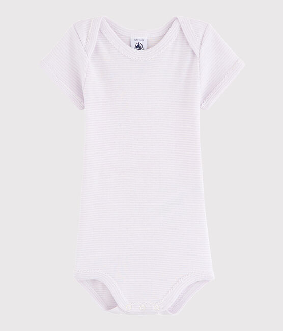 Body manches courtes bébé fille LISERON/blanc MARSHMALLOW