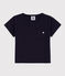 Tee-shirt manches courtes bébé en jersey flammé bleu SMOKING