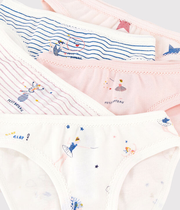 Lot de 5 culottes f&eacute;&eacute;riques petite fille multicouleur