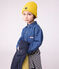 Bonnet enfant en tricot doublé en polaire jaune JAUNE