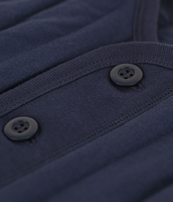 Veste bébé sans manche en tubique matelassé bleu SMOKING