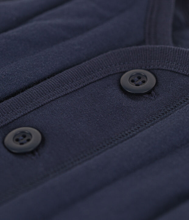 Veste b&eacute;b&eacute; sans manche en tubique matelass&eacute; bleu marine