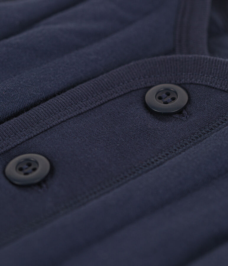 Veste b&eacute;b&eacute; sans manche en tubique matelass&eacute; bleu SMOKING