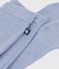 Pantalon b&eacute;b&eacute; en tricot laine et coton uni bleu clair