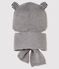 Bonnet écharpe bébé fille/garçon gris SUBWAY CHINE