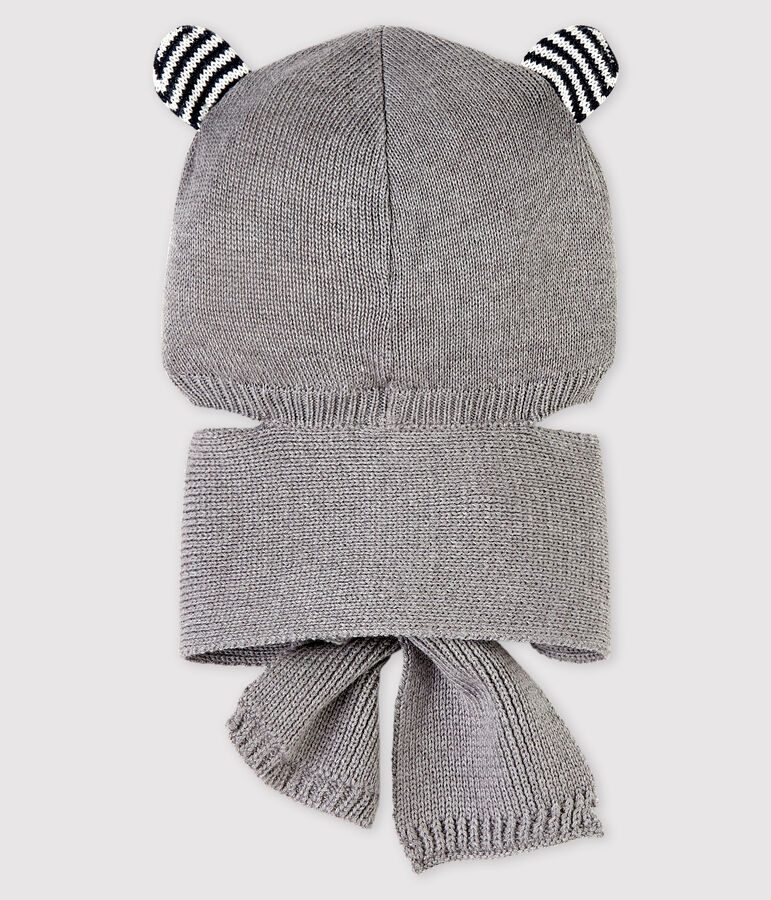 Bonnet &eacute;charpe b&eacute;b&eacute; fille/gar&ccedil;on gris