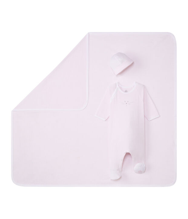 Lot cadeau b&eacute;b&eacute; mixte en c&ocirc;te 1x1 multicouleur