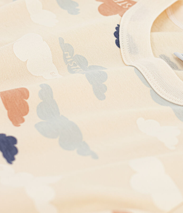 Tee-shirt imprim&eacute; manches courtes enfant gar&ccedil;on &eacute;cru/multicouleur