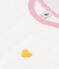 Tee-shirt femme en coton manches courtes uni blanc