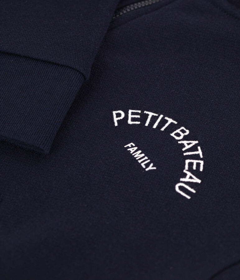 Sweatshirt zipp&eacute; &agrave; capuche enfant gar&ccedil;on bleu SMOKING