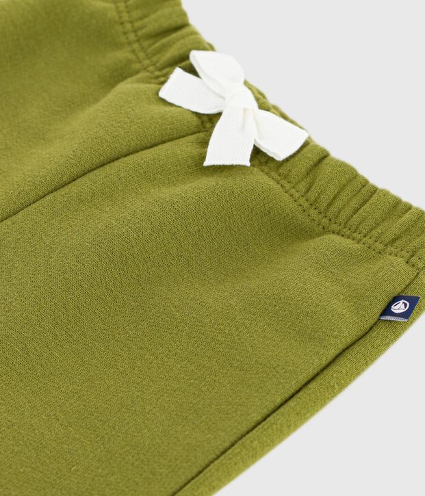 Pantalon b&eacute;b&eacute; en coton uni vert