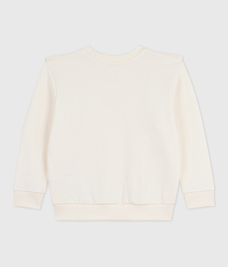 Sweatshirt enfant en coton &eacute;cru