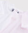 Lot de 2 tee-shirts manches courtes milleraies rose petite fille en côte variante 1