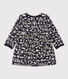 Robe manches longues en tubique matelassé imprimé bébé