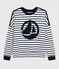 Sweat shirt Femme blanc MARSHMALLOW/bleu SMOKING
