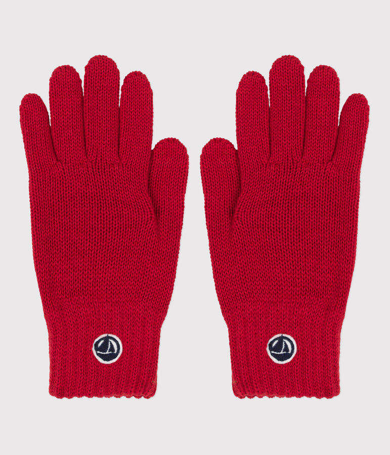 Gants enfant gar&ccedil;on-fille rouge