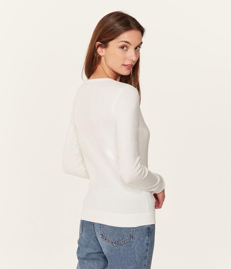 Cardigan iconique femme blanc ECUME
