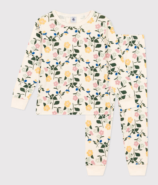 Pyjama imprimé en coton motif fleurs enfant blanc AVALANCHE/ MULTICO