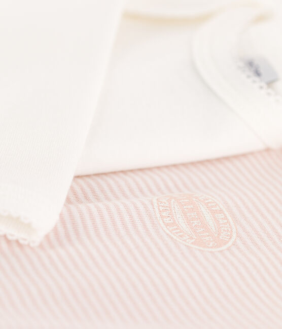 Lot de 2 bodies manches longues milleraies bébé en coton variante 1