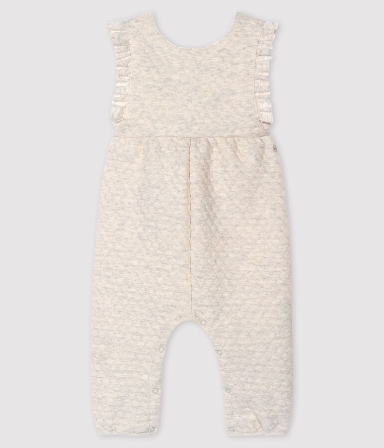 Salopette longue b&eacute;b&eacute; fille beige
