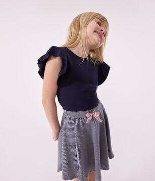 T-shirt Femme Bleu Col V 100% Coton Bio - Trinité - Terre Tissée