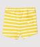 Short en jersey épais bébé jaune ORGE/blanc MARSHMALLOW