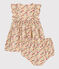 Robe sans manche bébé avec bloomer en popeline blanc AVALANCHE/ MULTICO