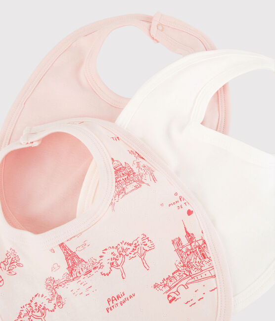 Lot de 3 bavoirs Paris bébé en côte variante 1