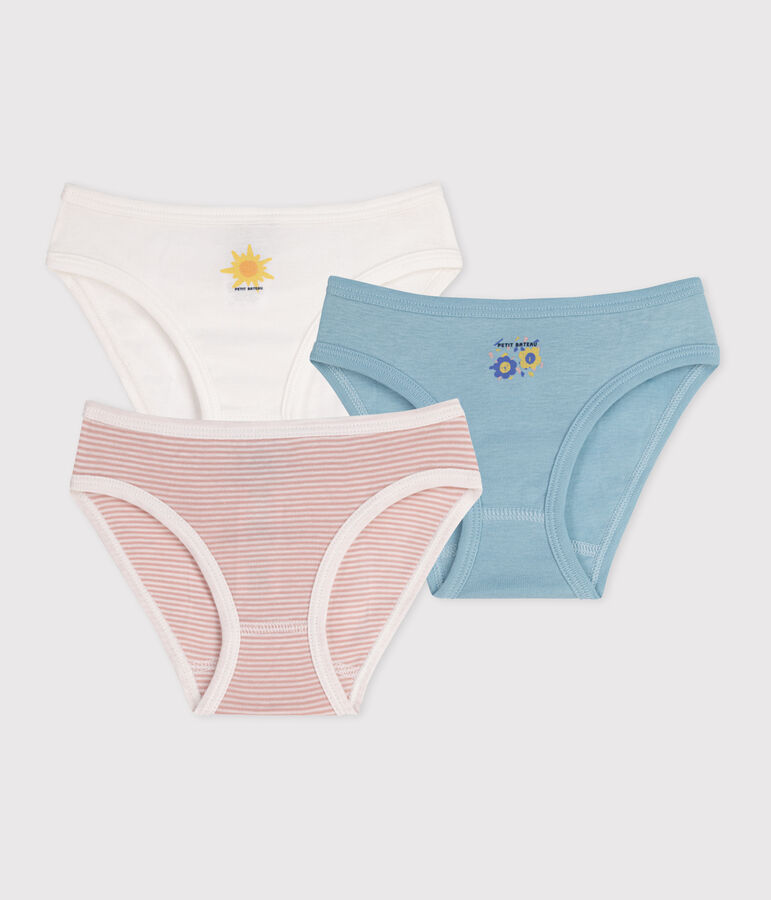 Lot de 3 culottes enfant en coton imprim&eacute; multicouleur