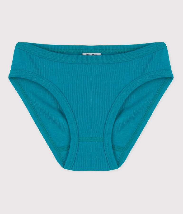 Culotte petite fille en coton vert