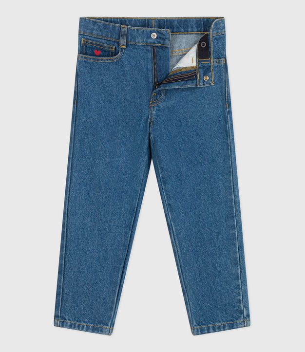 Pantalon enfant en denim bleu