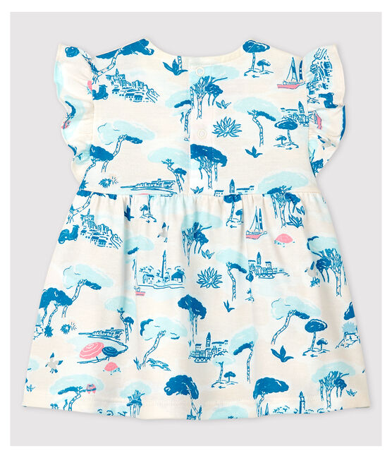Blouse imprimée sans manches en jersey bébé fille blanc MARSHMALLOW/blanc MULTICO