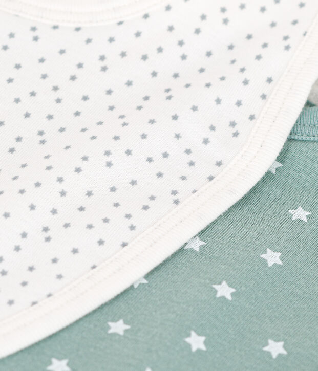Lot de 2 bavoirs imprim&eacute;s b&eacute;b&eacute; en coton multicouleur