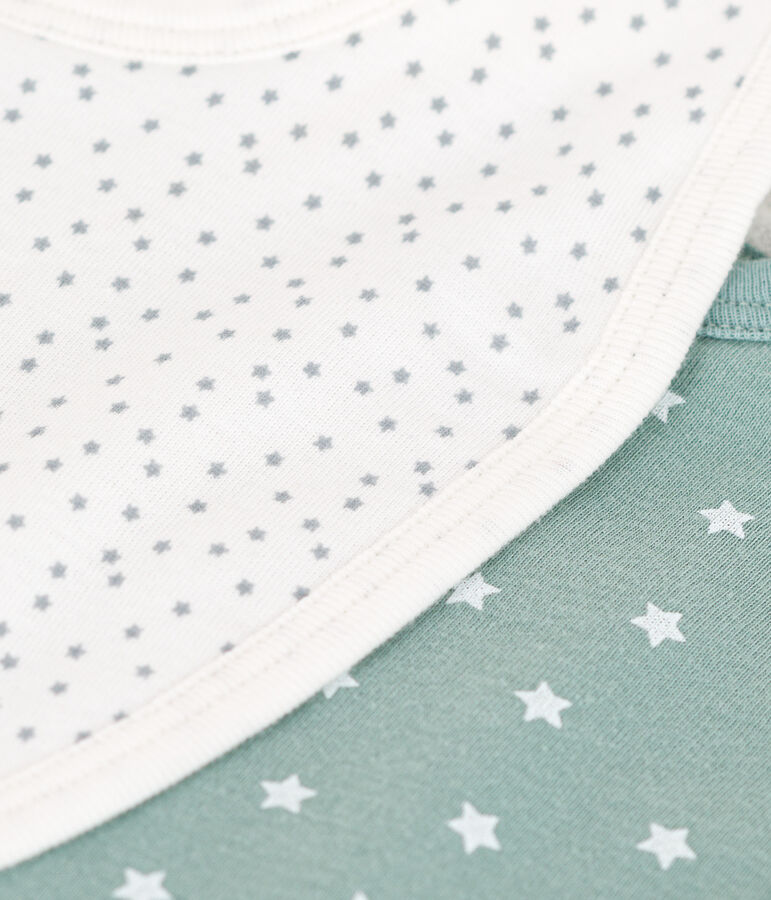 Lot de 2 bavoirs imprim&eacute;s b&eacute;b&eacute; en coton variante 2