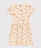 Robe imprimée en coton enfant fille blanc AVALANCHE/ MULTICO